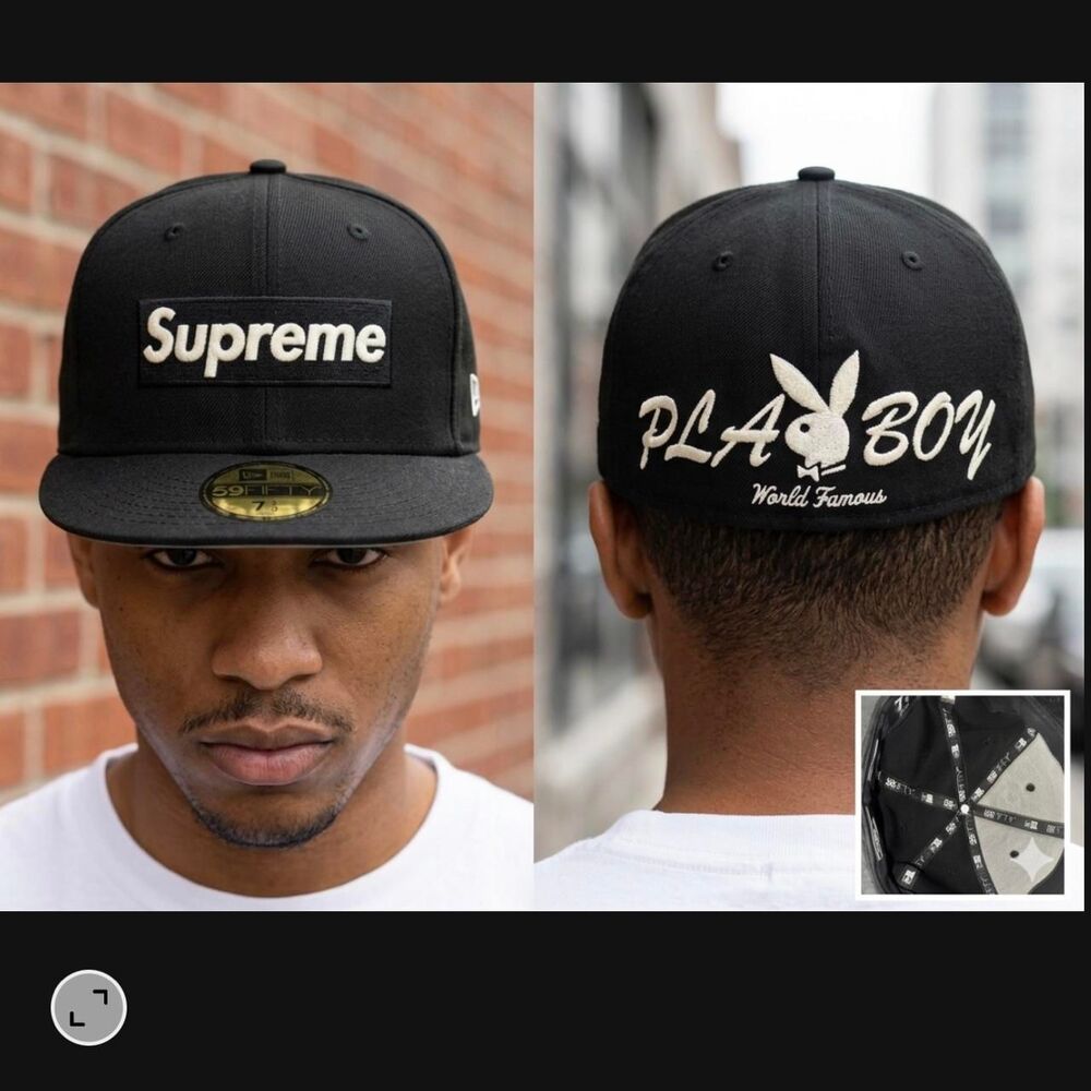 Men's Supreme x Playboy x New Era Limited Edition Collaboration Hat 7 3/8
